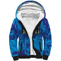Custom Sri Lanka Cricket Royal Blue Warrior Sherpa Hoodie