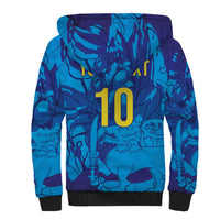 Custom Sri Lanka Cricket Royal Blue Warrior Sherpa Hoodie
