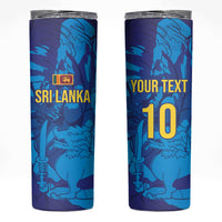 Custom Sri Lanka Cricket Royal Blue Warrior Skinny Tumbler
