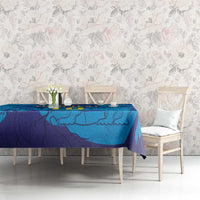 Custom Sri Lanka Cricket Royal Blue Warrior Tablecloth