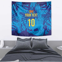 Custom Sri Lanka Cricket Royal Blue Warrior Tapestry