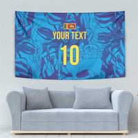 Custom Sri Lanka Cricket Royal Blue Warrior Tapestry