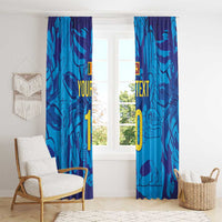 Custom Sri Lanka Cricket Royal Blue Warrior Window Curtain