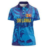 Custom Sri Lanka Cricket Royal Blue Warrior Women Polo Shirt