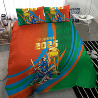 Indian Cricket Men in Blue The Champion 2025 Bedding Set