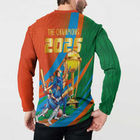 Indian Cricket Men in Blue The Champion 2025 Button Sweatshirt