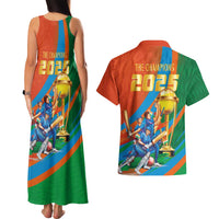Indian Cricket Men in Blue The Champion 2025 Couples Matching Tank Maxi Dress and Hawaiian Shirt