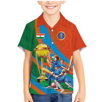 Indian Cricket Men in Blue The Champion 2025 Family Matching Mermaid Dress and Hawaiian Shirt
