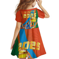 Indian Cricket Men in Blue The Champion 2025 Family Matching Off Shoulder Maxi Dress and Hawaiian Shirt