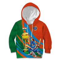 Indian Cricket Men in Blue The Champion 2025 Kid Hoodie
