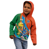 Indian Cricket Men in Blue The Champion 2025 Kid Hoodie