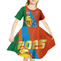 Indian Cricket Men in Blue The Champion 2025 Kid Short Sleeve Dress