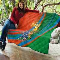Indian Cricket Men in Blue The Champion 2025 Quilt