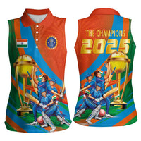 Indian Cricket Men in Blue The Champion 2025 Women Sleeveless Polo Shirt