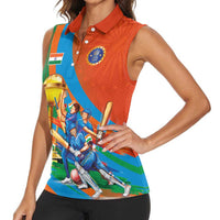Indian Cricket Men in Blue The Champion 2025 Women Sleeveless Polo Shirt