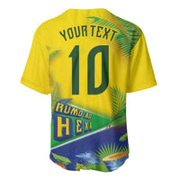 Brasil Football Custom Baseball Jersey Rumo ao Hexa 2026