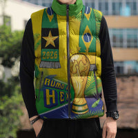Brasil Football Custom Sleeveless Puffer Jacket Rumo ao Hexa 2026