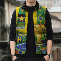 Brasil Football Custom Sleeveless Puffer Jacket Rumo ao Hexa 2026