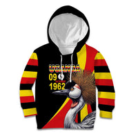 Uganda Independence Day with Crowned Cranes Kid Hoodie - Wonder Print Shop