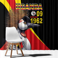 Uganda Independence Day with Crowned Cranes Window Curtain - Wonder Print Shop