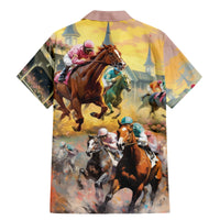 Kentucky Horses Racing Watercolor Family Matching Mermaid Dress and Hawaiian Shirt - Wonder Print Shop