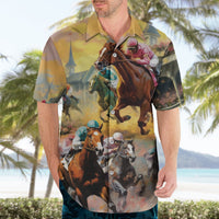 Kentucky Horses Racing Watercolor Hawaiian Shirt - Wonder Print Shop