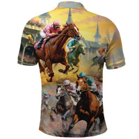 Kentucky Horses Racing Watercolor Polo Shirt - Wonder Print Shop