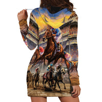 Kentucky Hosts Horse Races Watercolor Hoodie Dress - Wonder Print Shop