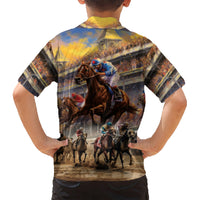 Kentucky Hosts Horse Races Watercolor Kid Hawaiian Shirt - Wonder Print Shop