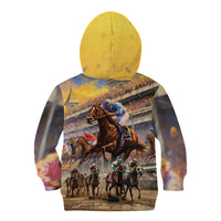 Kentucky Hosts Horse Races Watercolor Kid Hoodie - Wonder Print Shop