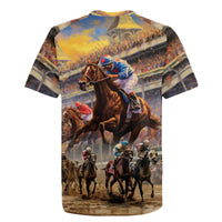 Kentucky Hosts Horse Races Watercolor Rugby Jersey - Wonder Print Shop