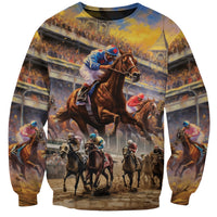 Kentucky Hosts Horse Races Watercolor Sweatshirt - Wonder Print Shop