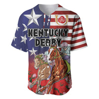 Kentucky Horses Racing Baseball Jersey Roses Road with US Flag Style