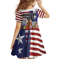 Kentucky Horses Racing Family Matching Off Shoulder Maxi Dress and Hawaiian Shirt Roses Road with US Flag Style