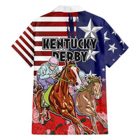 Kentucky Horses Racing Family Matching Puletasi and Hawaiian Shirt Roses Road with US Flag Style