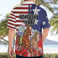 Kentucky Horses Racing Hawaiian Shirt Roses Road with US Flag Style
