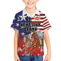 Kentucky Horses Racing Hawaiian Shirt Roses Road with US Flag Style