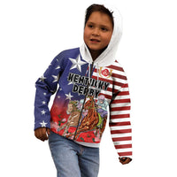 Kentucky Horses Racing Kid Hoodie Roses Road with US Flag Style
