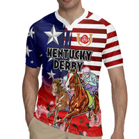 Kentucky Horses Racing Rugby Jersey Roses Road with US Flag Style