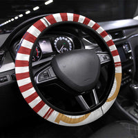 Kentucky Horses Racing Steering Wheel Cover Roses Road with US Flag Style