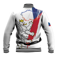 Czechia Independence Day Baseball Jacket National Flag Brush Style and Bohemia Lion