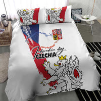 Czechia Independence Day Bedding Set National Flag Brush Style and Bohemia Lion