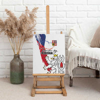 Czechia Independence Day Canvas Wall Art National Flag Brush Style and Bohemia Lion