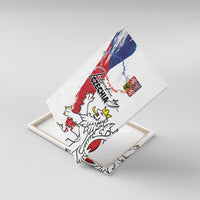 Czechia Independence Day Canvas Wall Art National Flag Brush Style and Bohemia Lion
