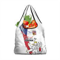 Czechia Independence Day Grocery Bag National Flag Brush Style and Bohemia Lion