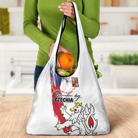 Czechia Independence Day Grocery Bag National Flag Brush Style and Bohemia Lion