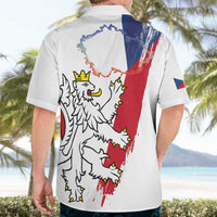 Czechia Independence Day Hawaiian Shirt National Flag Brush Style and Bohemia Lion