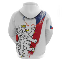 Czechia Independence Day Hoodie National Flag Brush Style and Bohemia Lion