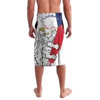 Czechia Independence Day Lavalava National Flag Brush Style and Bohemia Lion