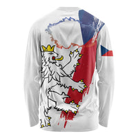 Czechia Independence Day Long Sleeve Shirt National Flag Brush Style and Bohemia Lion